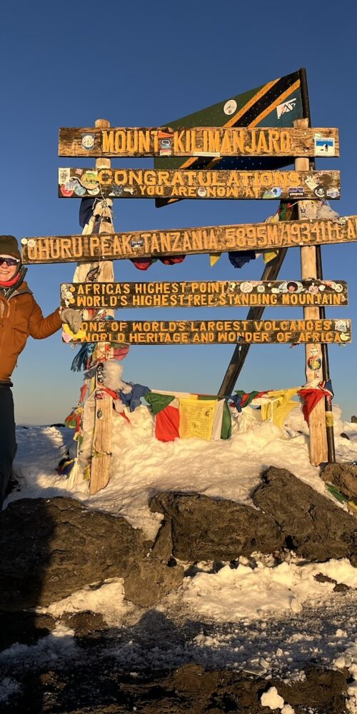 Kilimanjaro 2024 - 4 - Uhuru Peak, malet for turen. Foto Karina Stenvold. JPEG